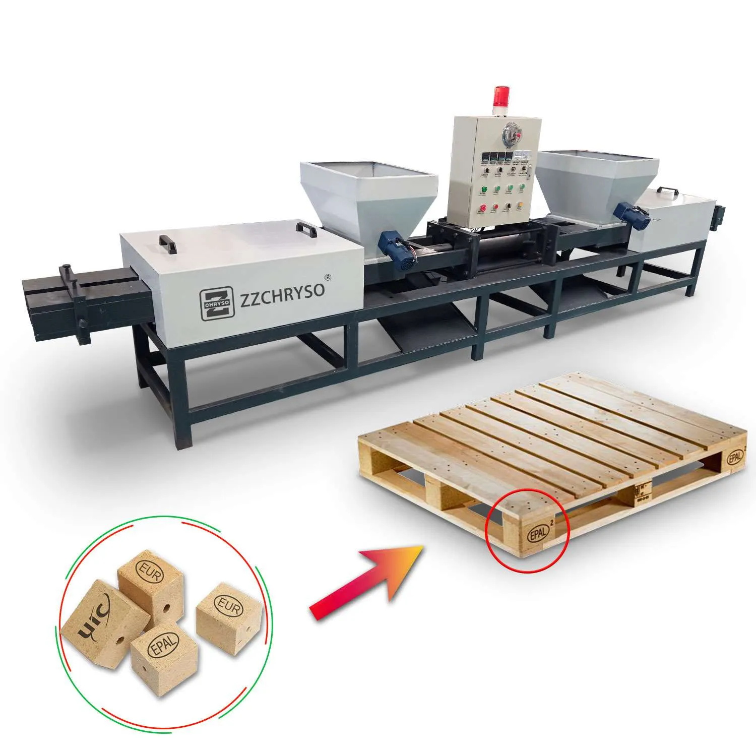Hydraulic Hot Press Sawdust Compressed Wood Block for Pallet