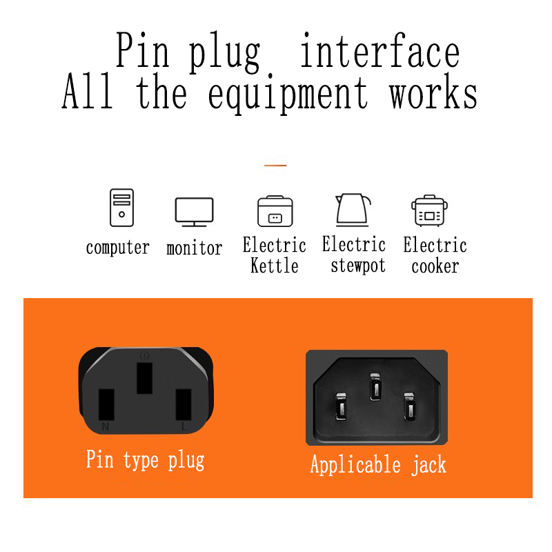 Swiss 3 Pin Plug IEC C7 C13 Connector Power Cable Brazil 3 Pin  Brazilian Plug AC Power Cord for Computer Laptop Printer Monitor