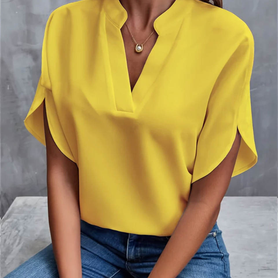 Летняя однотонная блуза (Casual Solid Color)