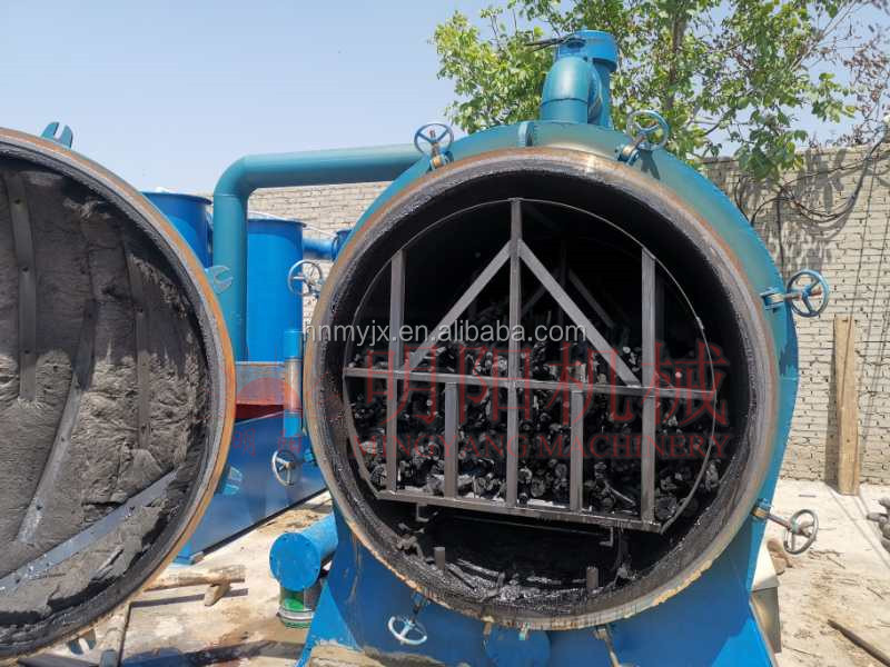 Factory Horizontal Charcoal Carbonization Furnace Energy Saving Biochar Stove Wood Log Coconut Shell Charcoal Making Machine
