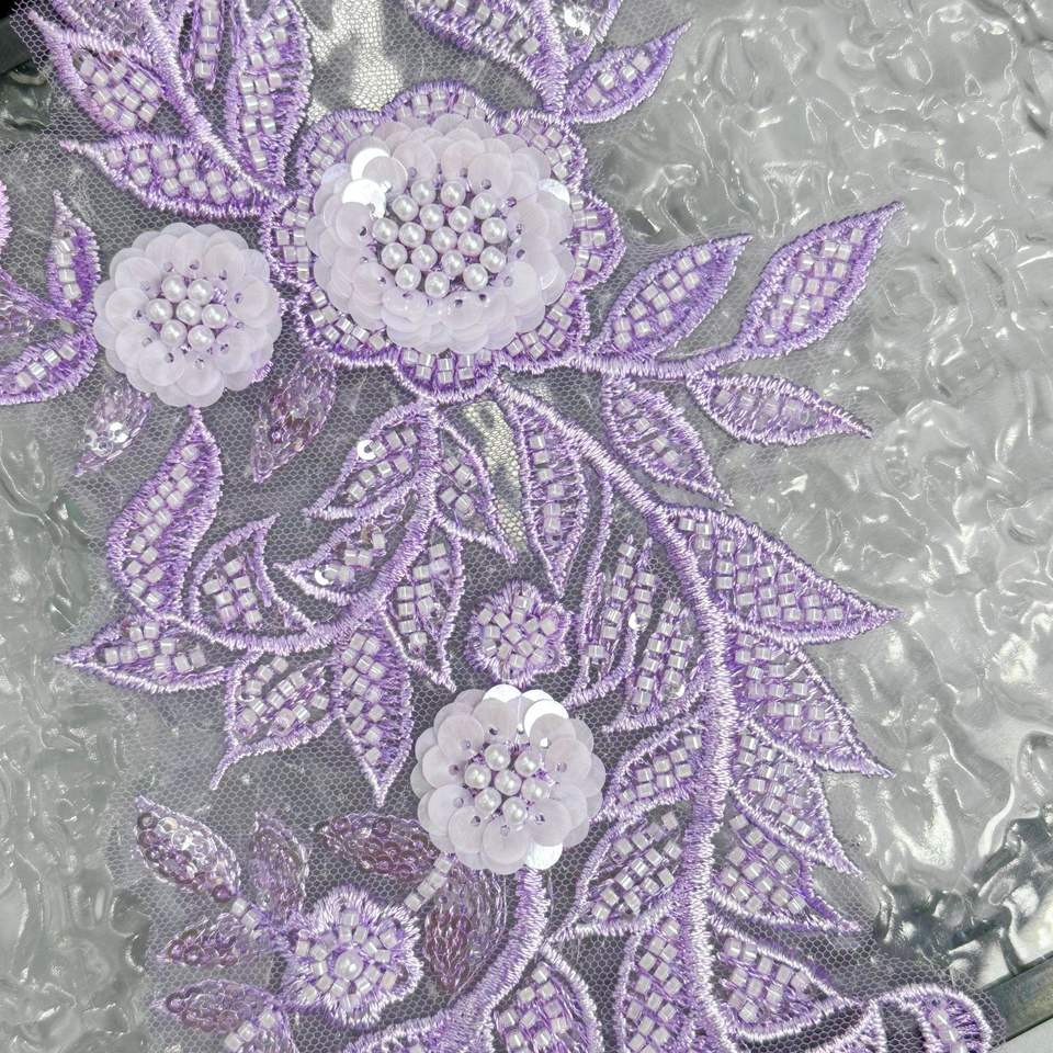 Mesh Beaded Tube (Sequin Embroidery)