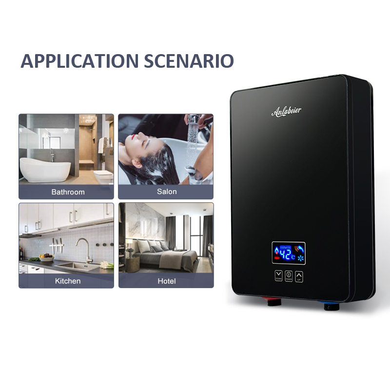 wall mount tankless electric water heater Overheat protection endless hot water for cold weather tankless heater 220v 3-6kw
