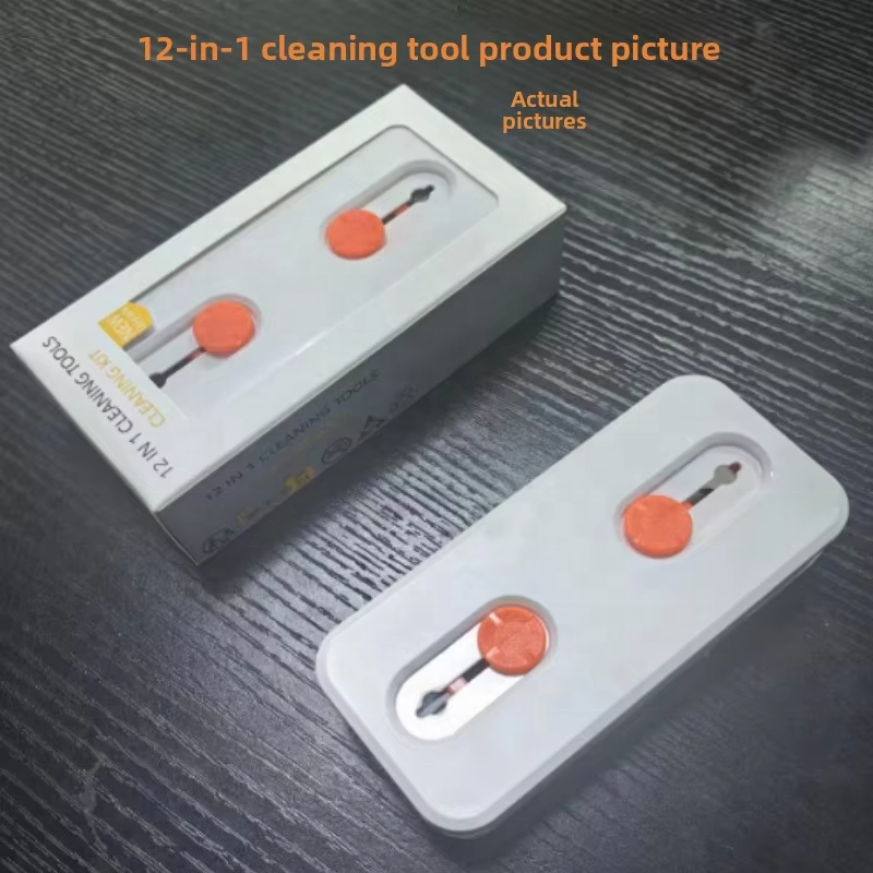 Factory Wholesale 11" 1 Multi-Functional Eco-Friendly ABS+Silicone Cleaning Kit Laptop Cleaning Brushes Earbuds Tablet Computer