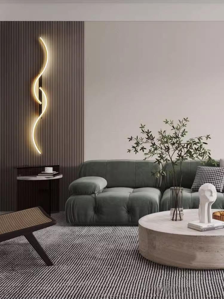 60cm 80cm 100cm Wall Light Bedroom Living Room Long Wall Lamp Bedside Grille Wall Light Modern Long Strip Decorative LampModern