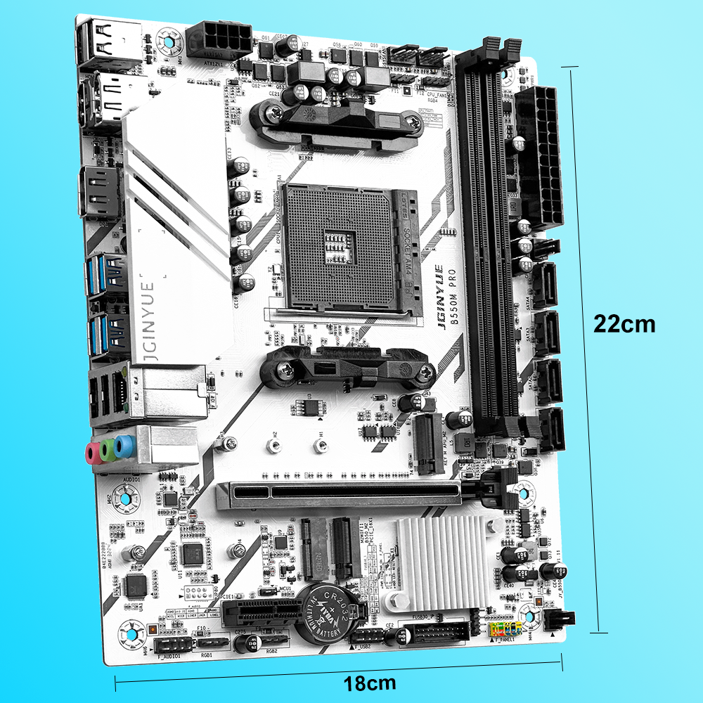 Hot Selling JGINYUE B550M PRO New DDR4 Desktop Motherboard for Gaming PC with 64GB RAM Capacity