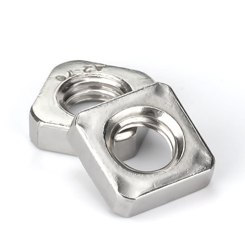 DIN562 M3-M8 Thin Carbon Steel Square Nuts Galvanized & Zinc Plated KNurled Plated Finish for Industrial Use Certified DIN982