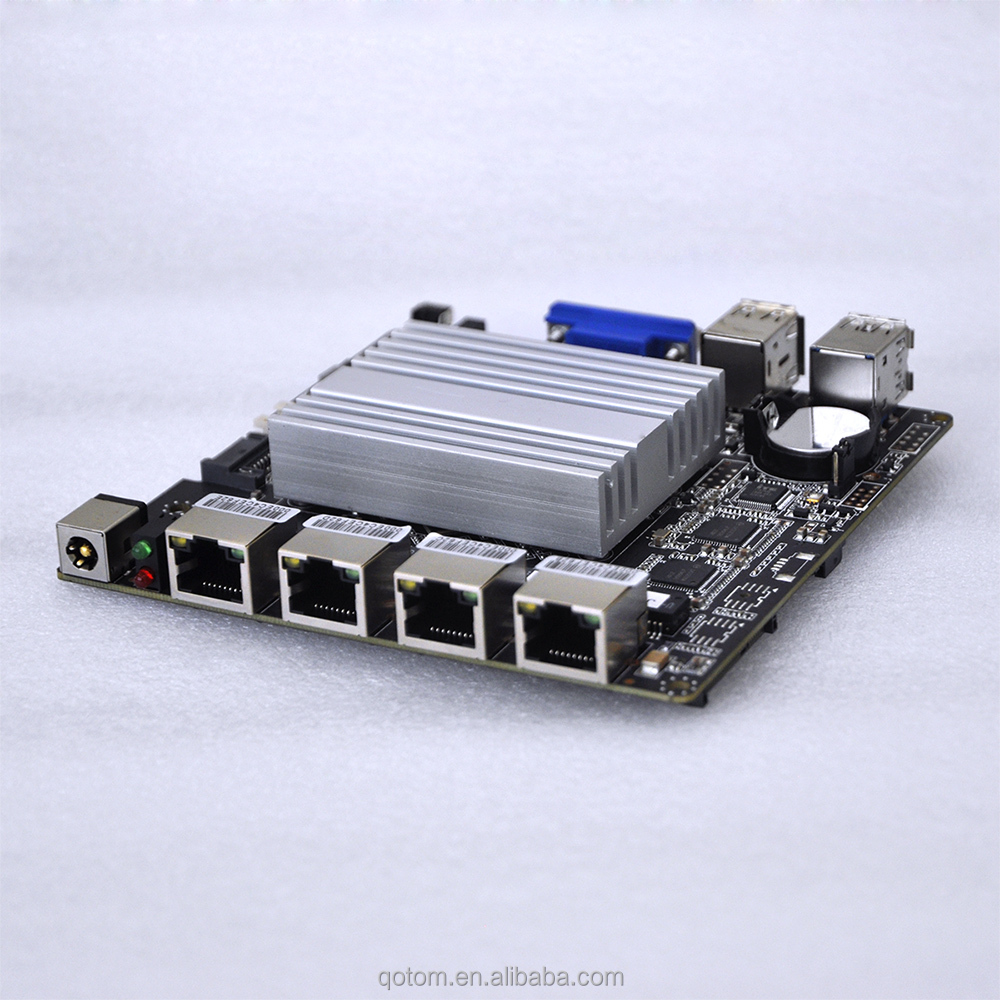 J1900 4 Lan Ports Industrial Motherboard Four Gigabit Etherne Mini PC Board Fanless ITX Mainboard