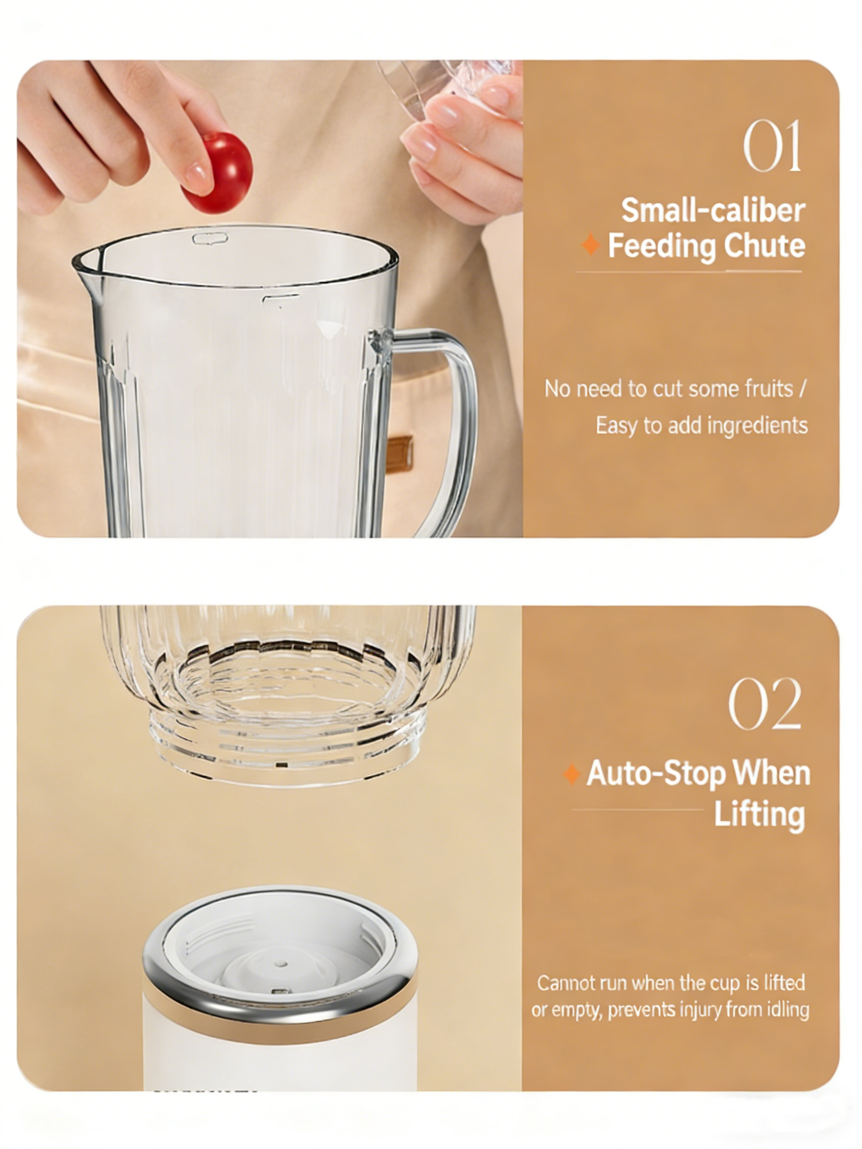 2026 Professional Stainless Steel Blades Mini Juicer Portable USB Rechargeable Electric Blender for Home Student Travel