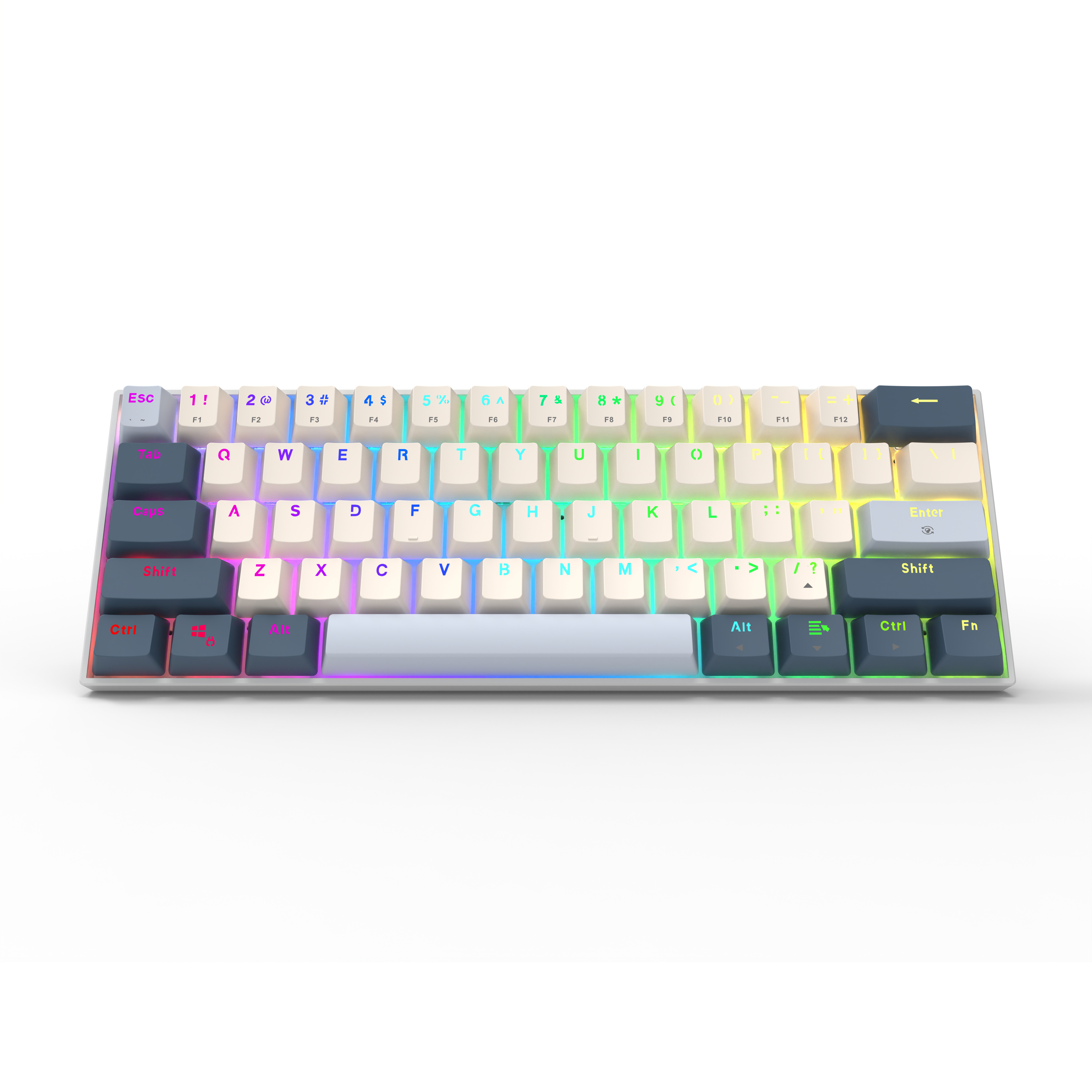 Custom Logo Wired Mechanical Keyboard Rainbow RGB 60% Hot Swap Gaming Keyboard for Gamer