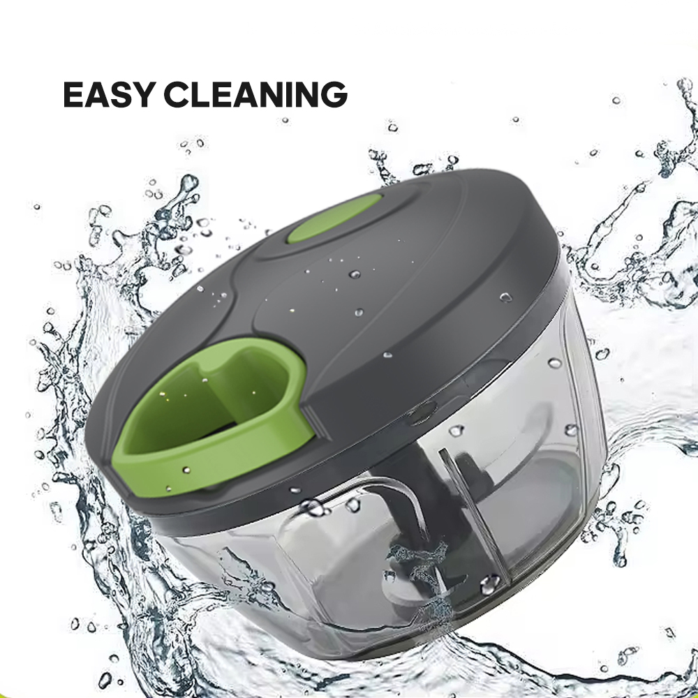 Hot Selling Manual Food Chopper 3 Stainless Steel Blades Mini Hand Pull Cutter Fruit Meat Vegetable Garlic Chopper