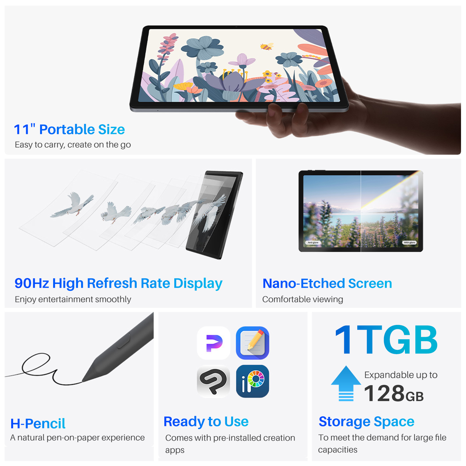 Huion Kamvas Slate 11 10.95" Graphic Drawing All-in-one Display Tablet PC 4096 Level Electromagnetic Pen Computer for Designer