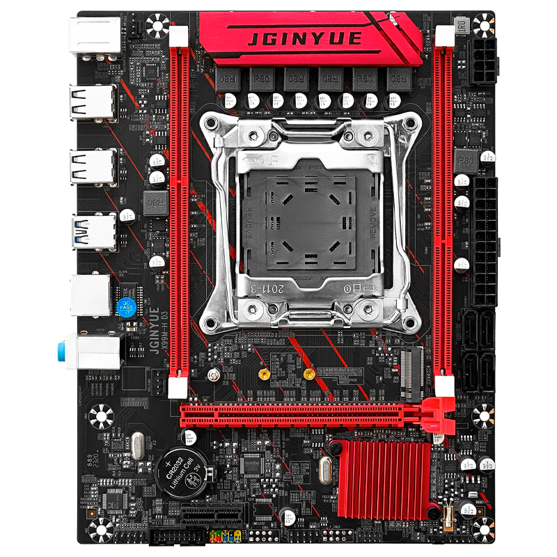 JGINYUE X99M-H D3 Motherboard M-ATX Motherboard 64GB RAM Capacity LGA2011-3 Socket for Desktop