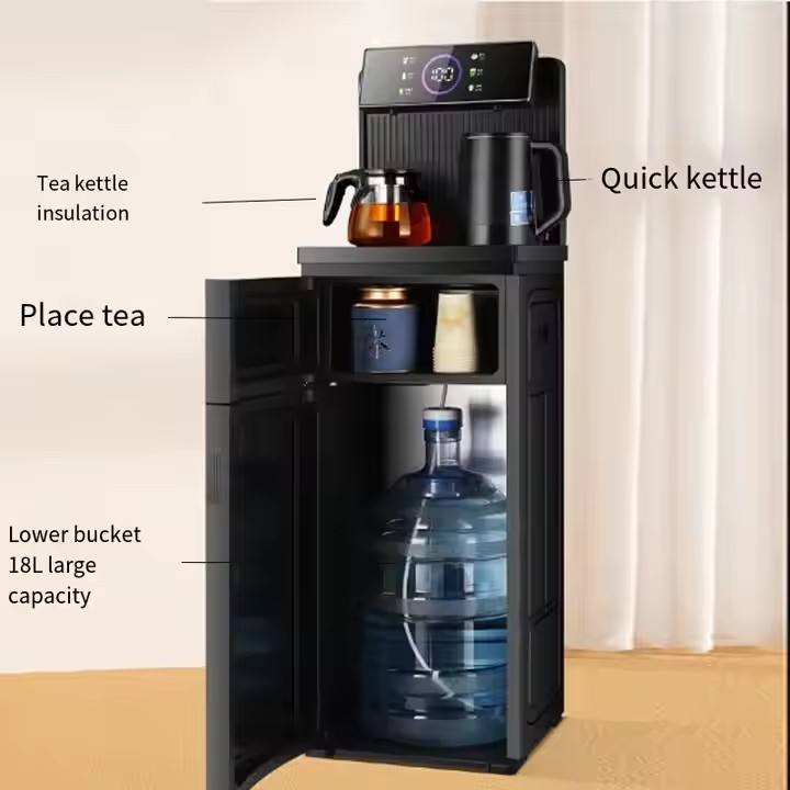 Remote Control Vertical Hot and Cold Tea bar Water Dispenser Bottom Mounted Bucket Water Fountain for Office