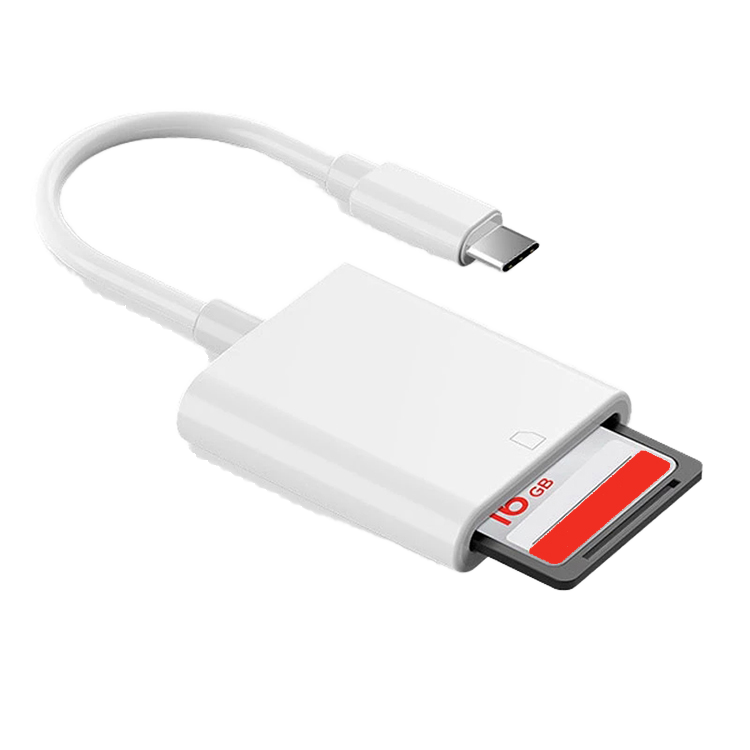 USB Type C 2-in-1 SD Card Reader White Hub Micro Multiport Adapter Compatible TF Camera Memory Phones Pads OTG Feature External