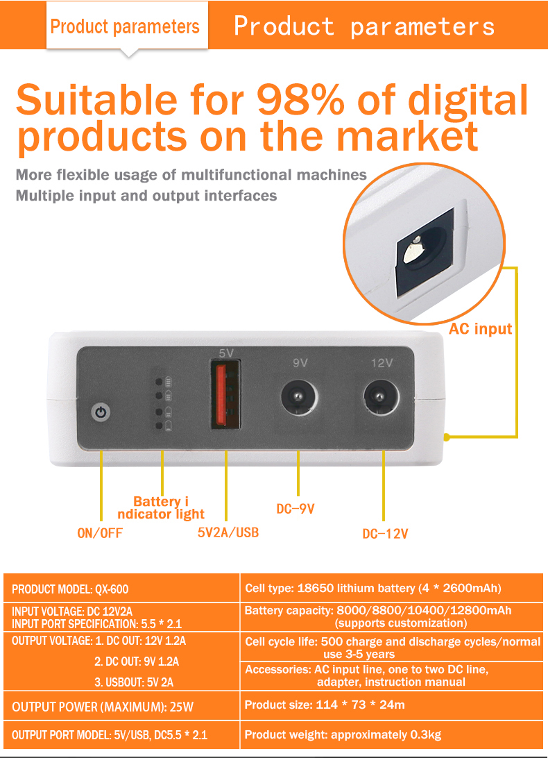 Standby Mini UPS Power Supply for Router Modems Wifi Router & Camera Mini UPS Uninterruptible Power Three Phase