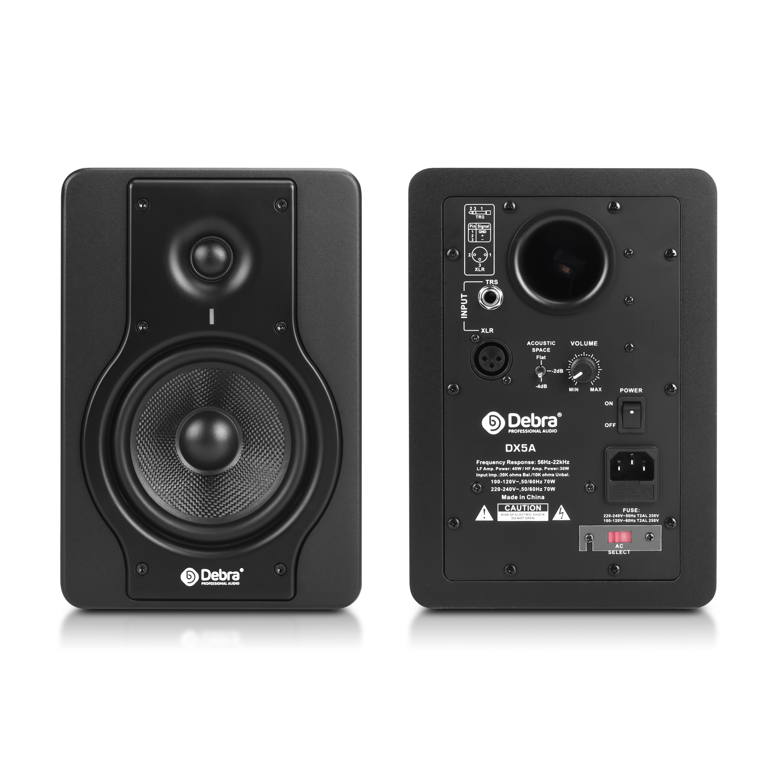 Debra Professional Condenser Studio Microphone 2e2 Monitor Speakers Headphone Vlogging USB Audio Interface Sound Card Kit