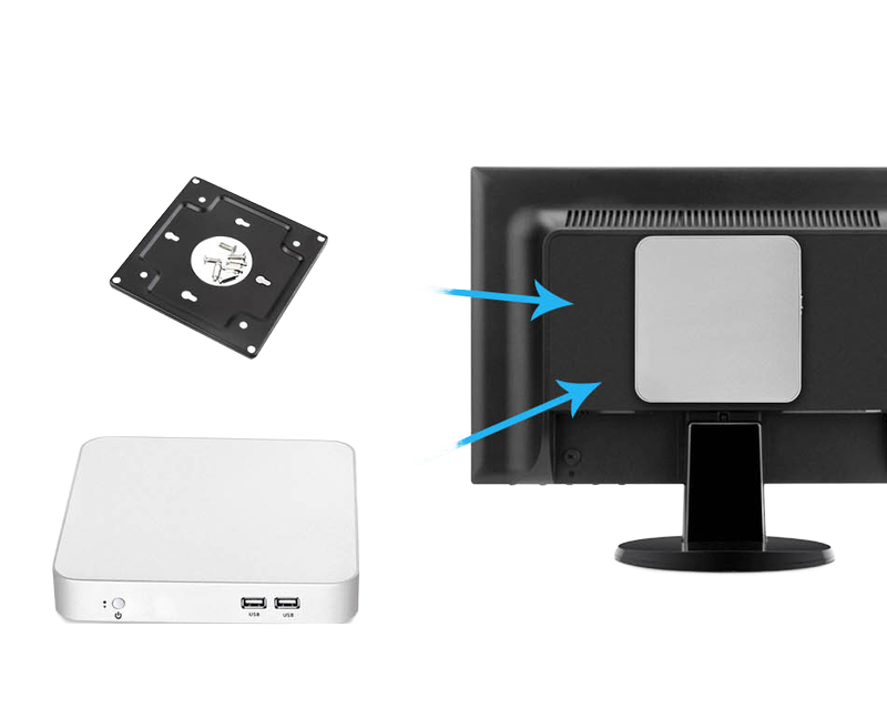 XCY Mini PC Intel Celeron J1900 DDR3 RAM MSATA SSD Desktop Computer for Multimedia Office New with UK Plug