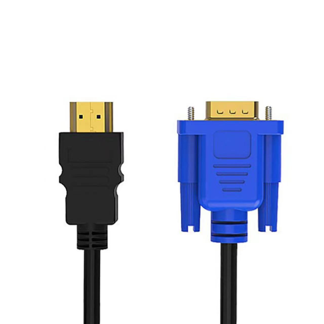 Wholesale Supply HDMI to VGA 1.8M Converter Adapter Laptop TV Connection Hdmi 1920*1080P Male HDMI to VGA Cable