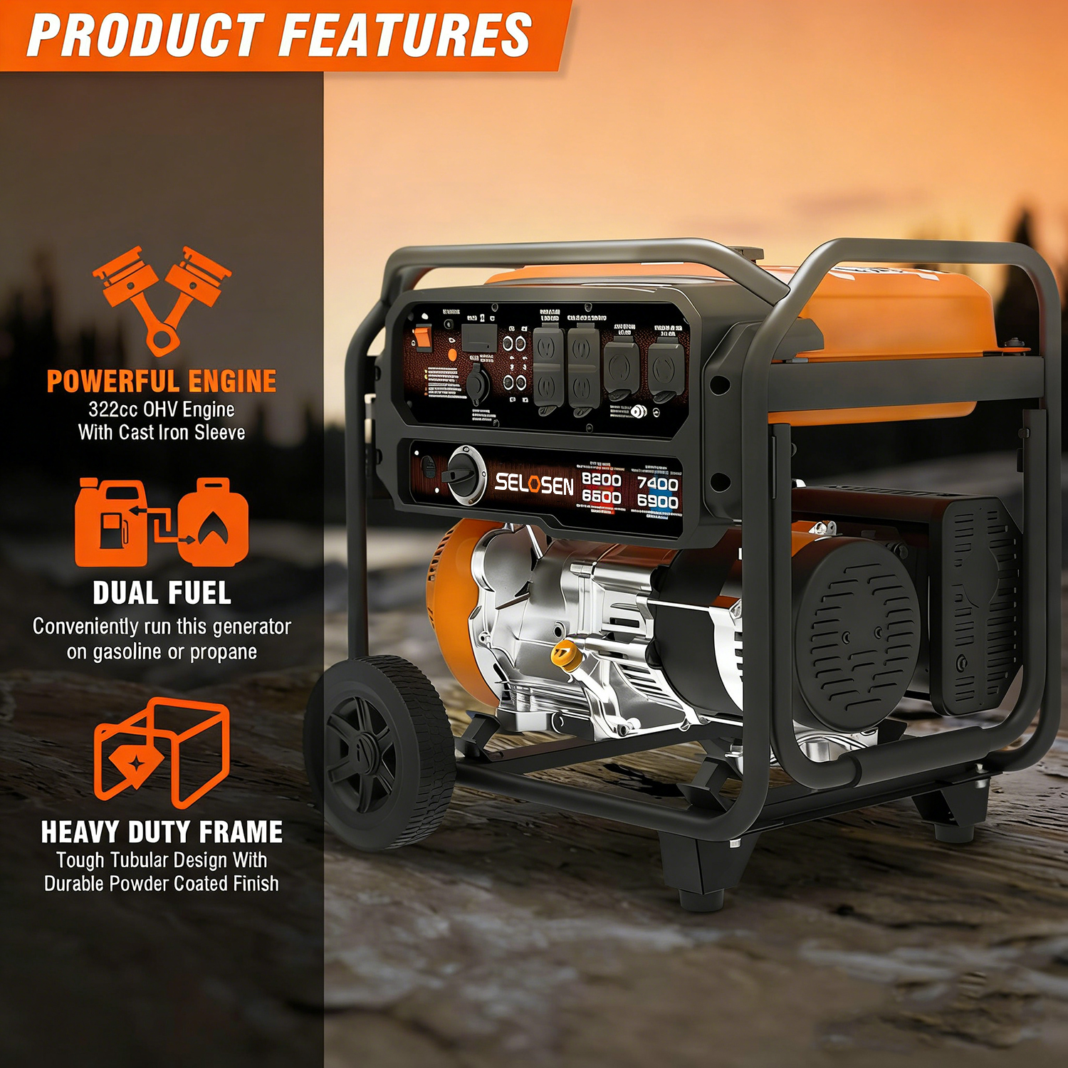 Portable 6.5kva Dual Fuel Bigase Biofuel Generator Oem Odm Gas Dual Fuel Inverter Generator Plantas Stromerzeuger Schallisoliert