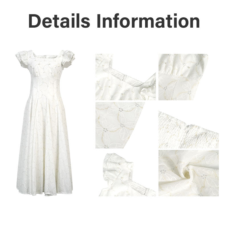 Кружевное макси-платье (White Floral Lace)
