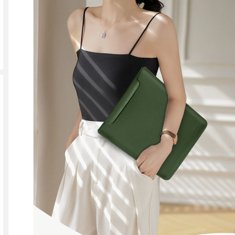YY PU Leather Non-magnetic Laptop Bag Computer Case 13 14 15 Inch for Notebook Organizer Surface Cover Business Accessories