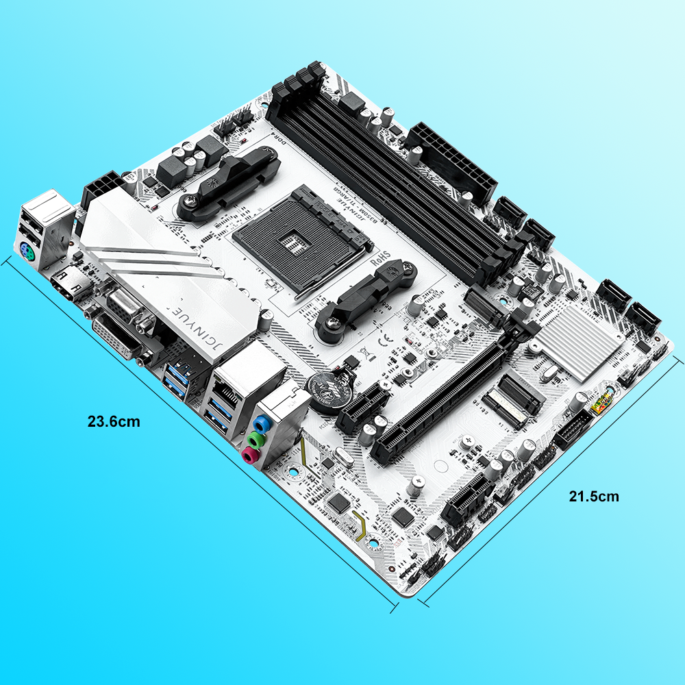 JGINYUE B350M-TI B350I-PLUS B350M PLUS ARGB B450M B450I B550I B550M M-ATX ITX Motherboard for Ryzen AM4 DDR4 for Computer ARGB