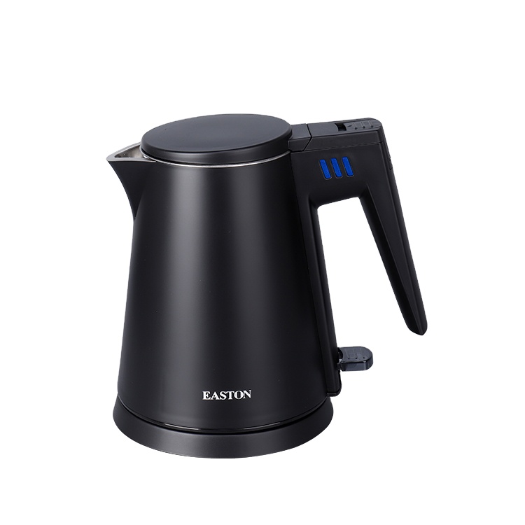 Hotel Guestroom Electric Kettle with Tray Set Hospitality Welcome Tray with Black Double Layer 0.6L Electric Kettle