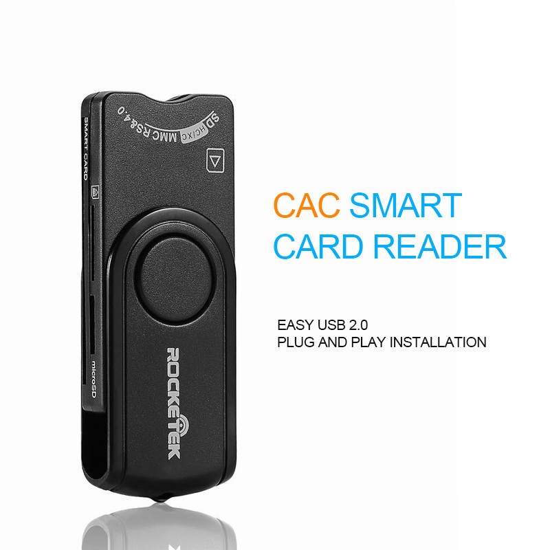 Multi USB2.0 Bank IC ID EMV MMC USB-CCID ISO 7816 SD TF M2 MS Smart Card Reader Compatible with Windows 7 8 10 and Linux OS