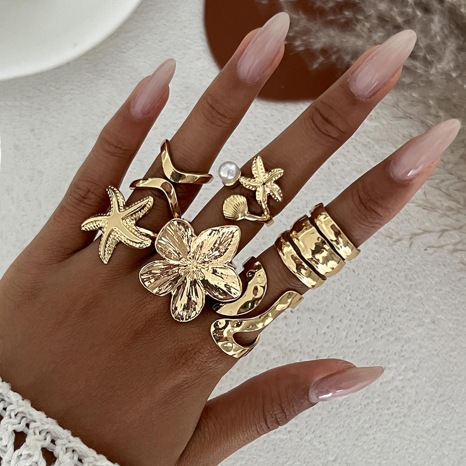 Набор колец «Seashell Flower» (Boho Style)