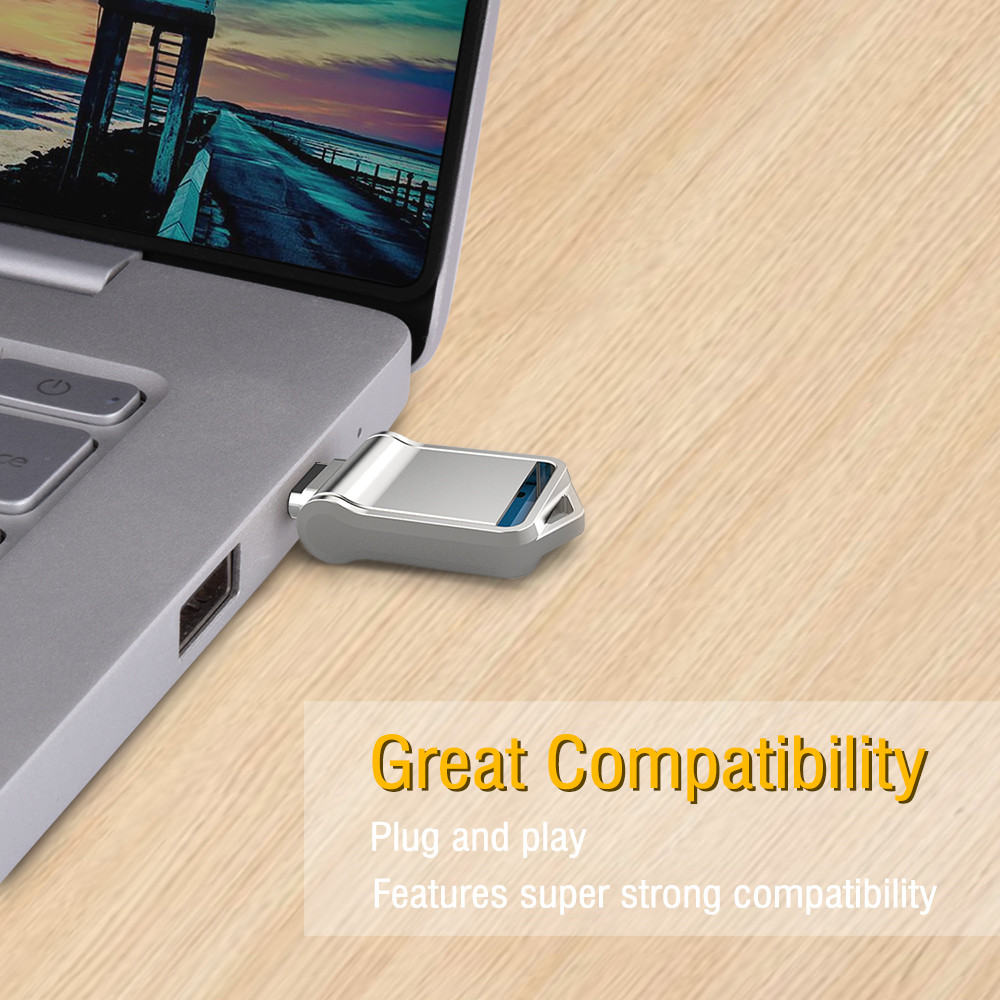Gitra Hot Selling Metal Type C Flash Drive Usb 32GB 64GB 3.0 Laser Logo 8GB 16GB 128GB Dual USB C Pen Drive