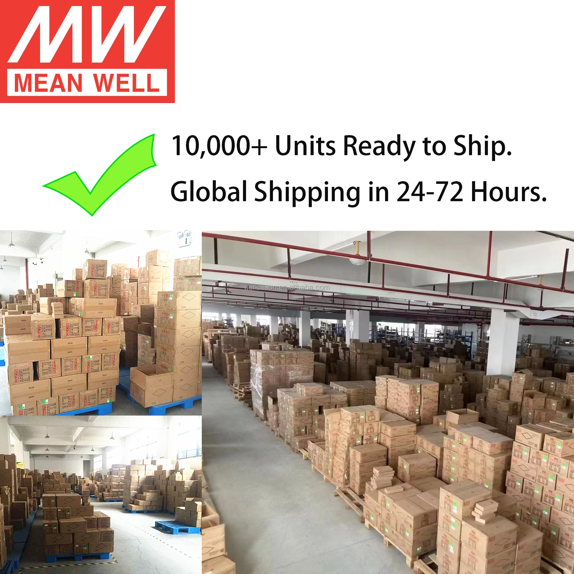100% Original Meanwell Power Supply LRS/NSP/RSP/NPB/XLG/NDR Full Series AC-DC Switching Power Supply Mean Well with CE TUV