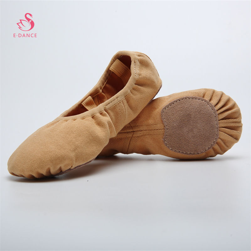 Эластичные холщовые балетки Edance E5035