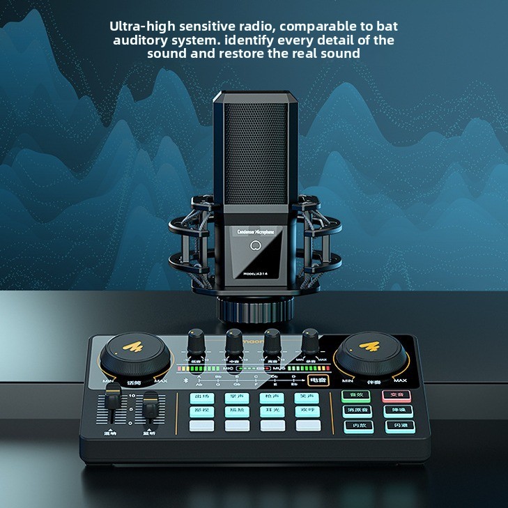 For Maono Complete Set for Live Sound Karaoke Recording Flash Am200 Sound Card Easy USB Interface Compatible Mobile Phones Compu