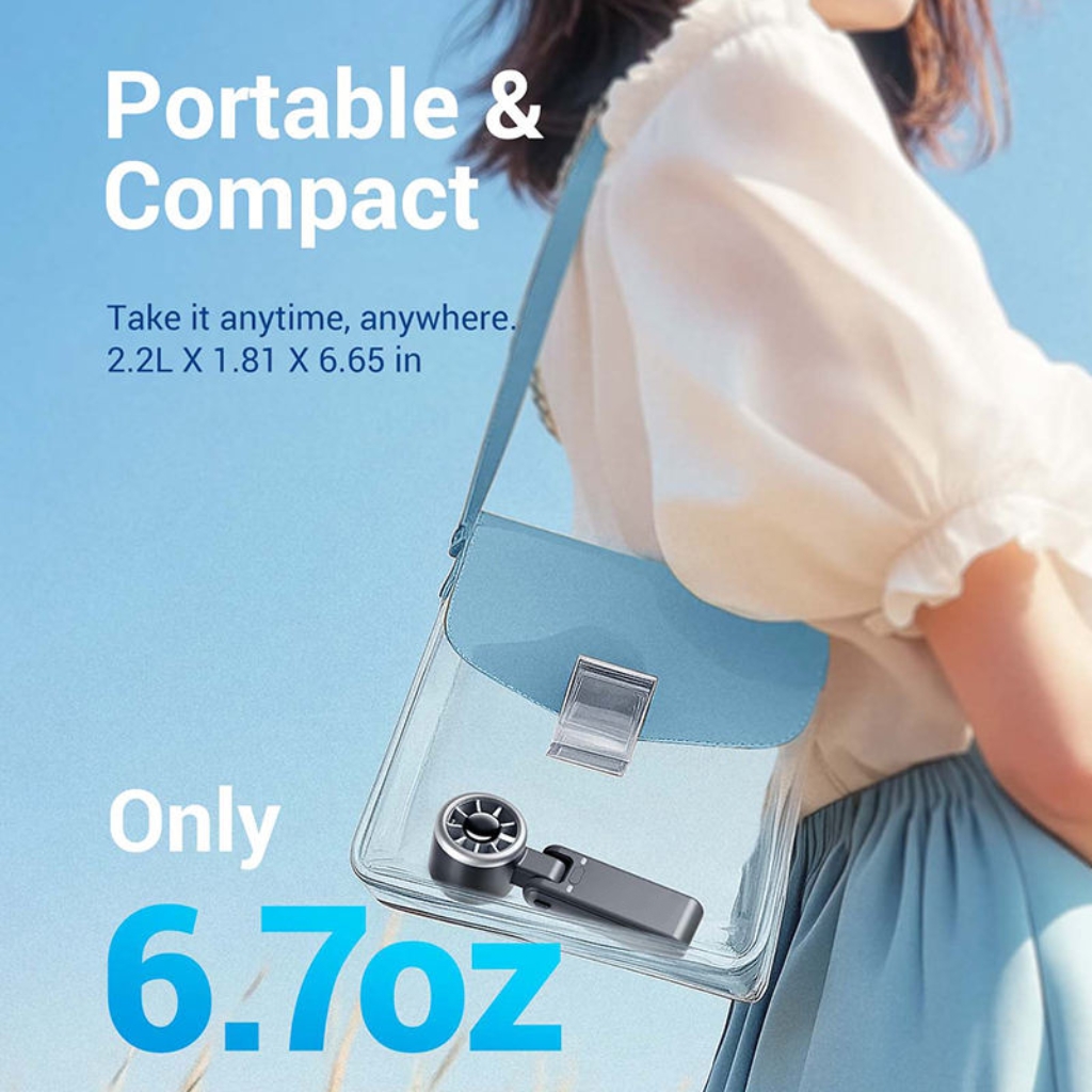 3-in-1 Portable Foldable Mini Handheld Fan, Multifunctional with 5 Wind Speeds Outdoor Handheld Fan with Digital Display