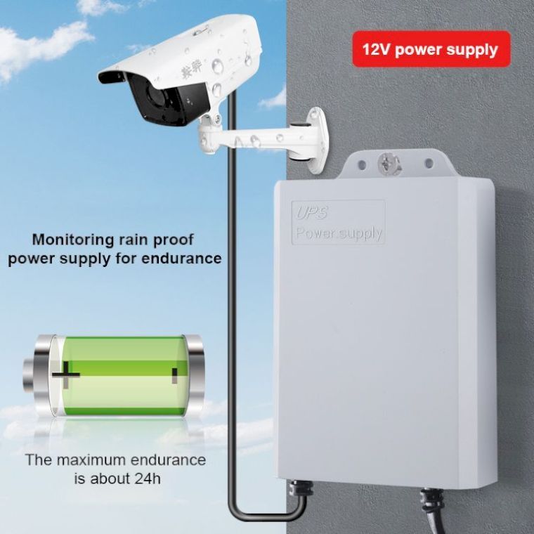 Uninterruptible Power Supplies 12V 2A WiFi Router CCTV IP Camera Modem Mini UPS Outdoor Rainproof Power Mini Ups for Wifi Router