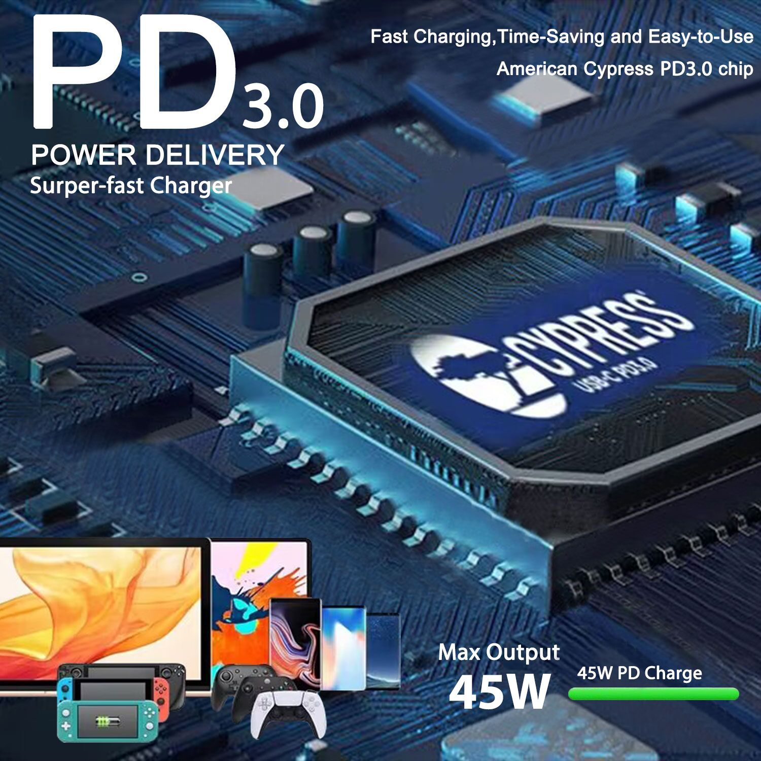 IEC/EN60601 Certified 45W PD3.0 Medical Power Supply for Patient Monitor & Ultrasound Healthcare Equipment Medical Power Adapter