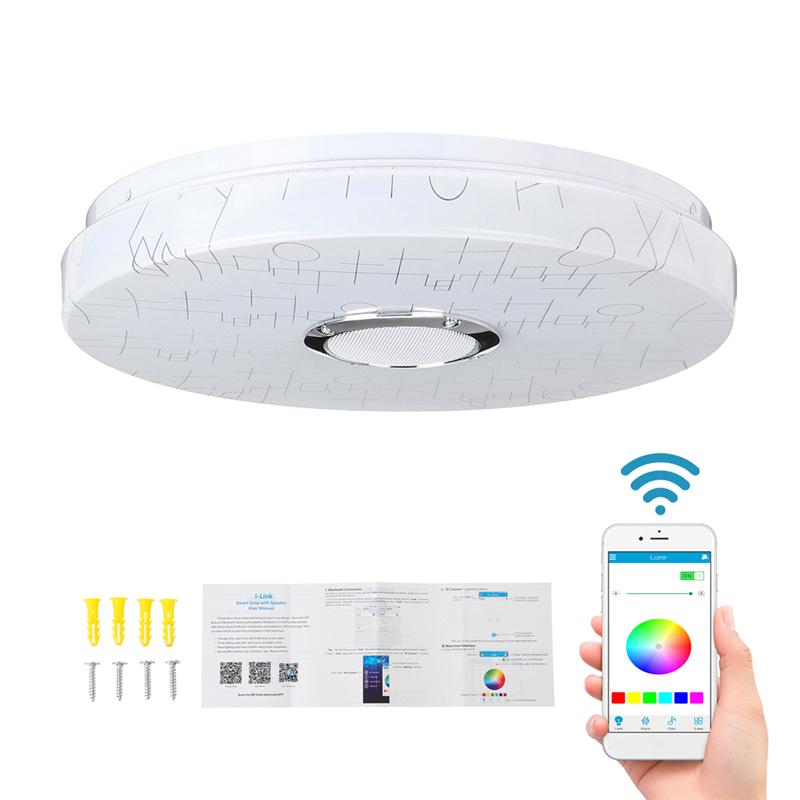 48W APP Remote RGB Color Music Lamparas Interior Round Modern Dimmable Bed Room Lighting Led Ceiling Light