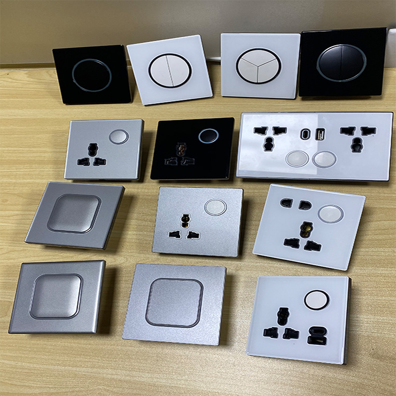UK&Universal Standard Wall Socket and Electrical Switch Interruptor Light Switch