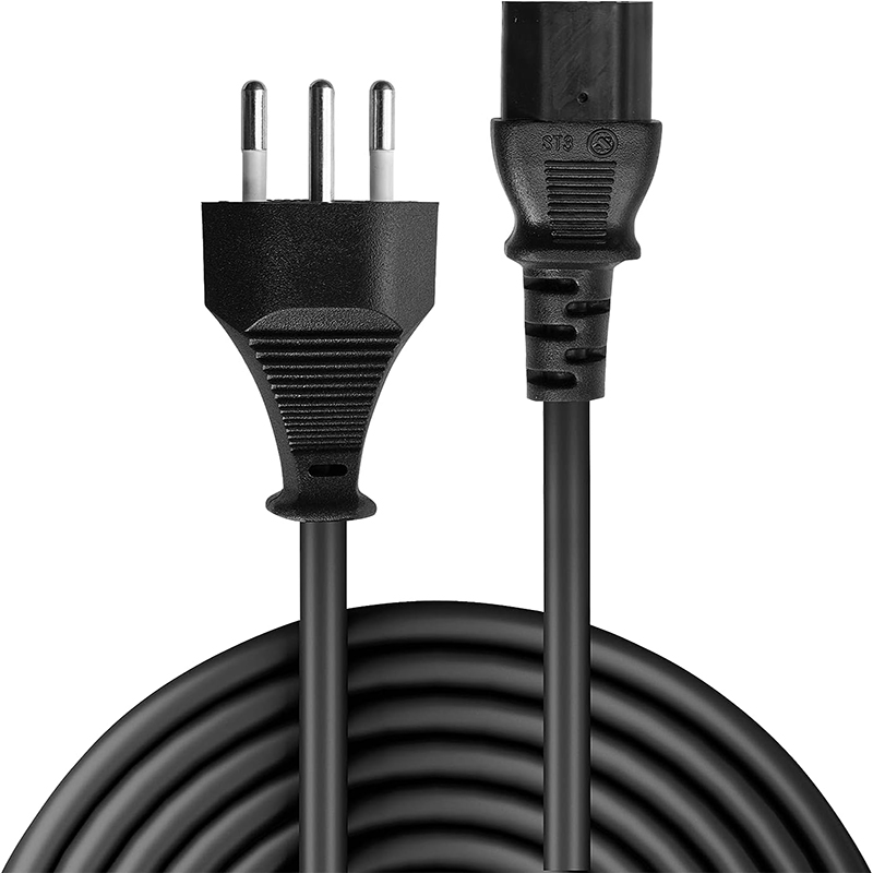 Swiss 3 Pin Plug IEC C7 C13 Connector Power Cable Brazil 3 Pin  Brazilian Plug AC Power Cord for Computer Laptop Printer Monitor