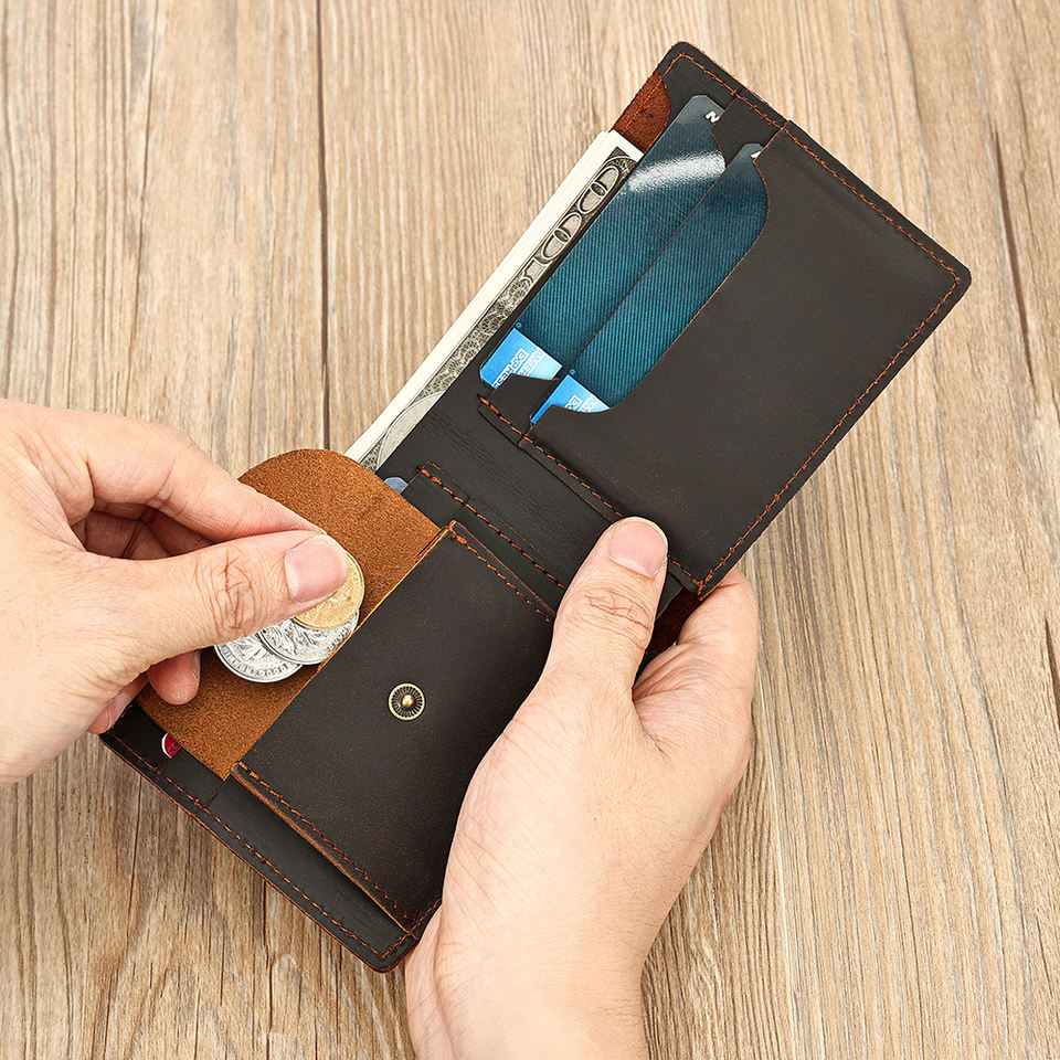 Винтажный кожаный Bifold кошелек MARRANT