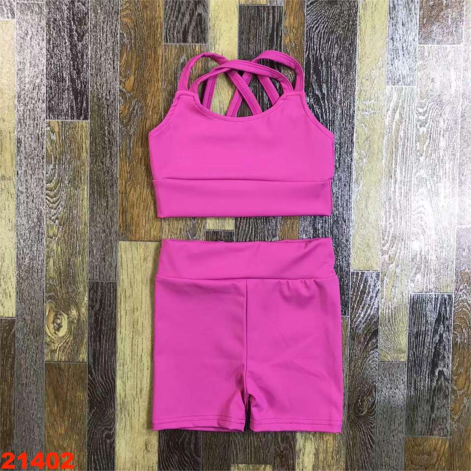 Kids Girls Ballet Leotard Strappy Crop