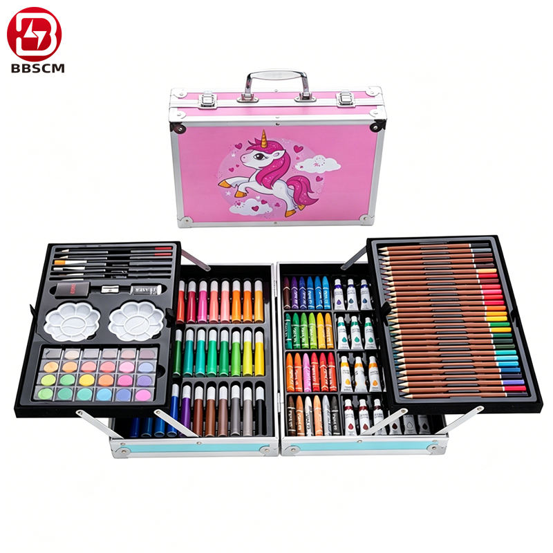 Набор для рисования Art Stationery, 145 предметов, в двойной алюминиевой коробке, для семьи, акварель, масляные краски, для студентов