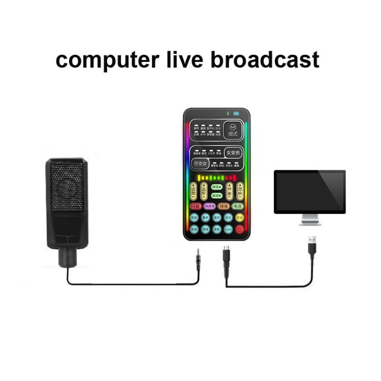 Fast Shipping I9 Voice Changer Game Live Broadcast Mobile Computer Sound Card