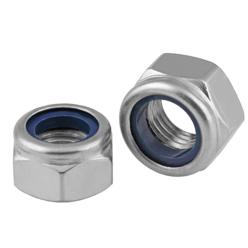 Factory Direct Price Pan Qi LM804 Industrial Stainless Steel 316 304 Self Locking Nylon Key Lock Nuts Class 4.8 6.8 Hex Right
