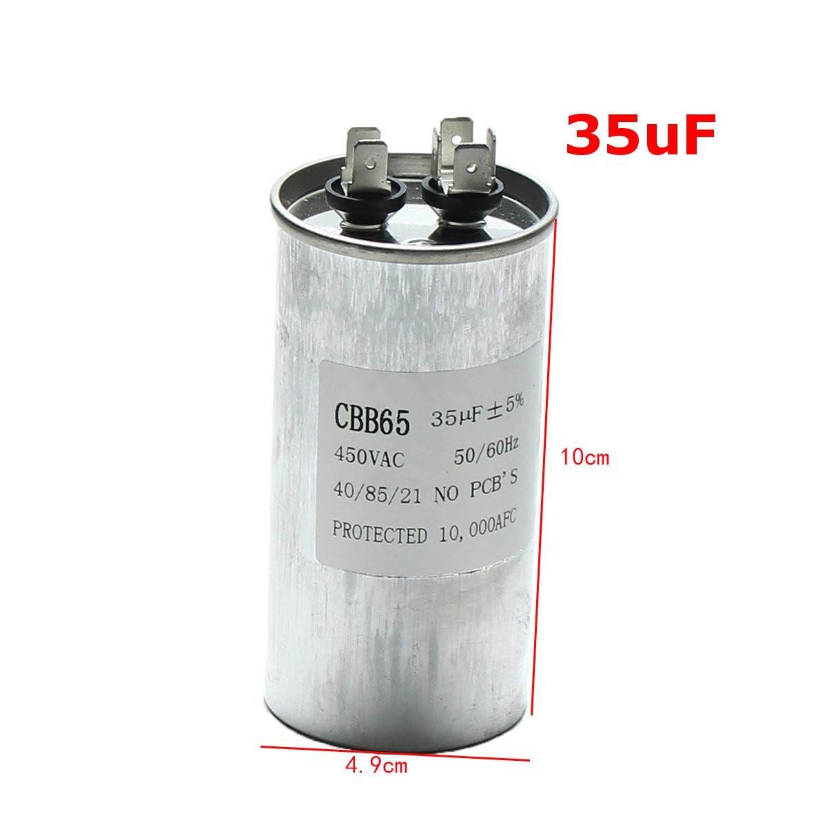 New CBB AC Motor Run Capacitor CBB65 Electric Power Source for Air Conditioning Fittings