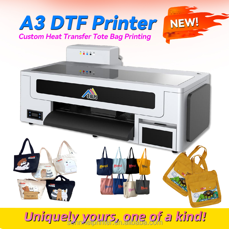2026 New High Quality A3 30cm XP600 DTF Printer Transfer T-shirt Printing Machine 3ALPS Small Business