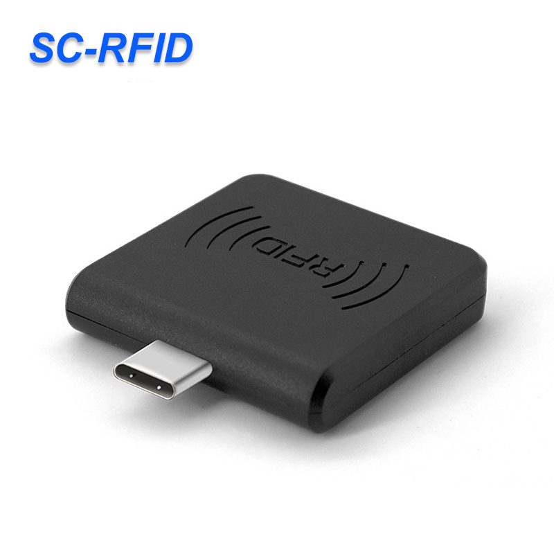 Factory in Stock Hot Selling 13.56mhz Android Phone Rfid Reader Type-C Interface Contactless NFC Card Reader IC Card Portable