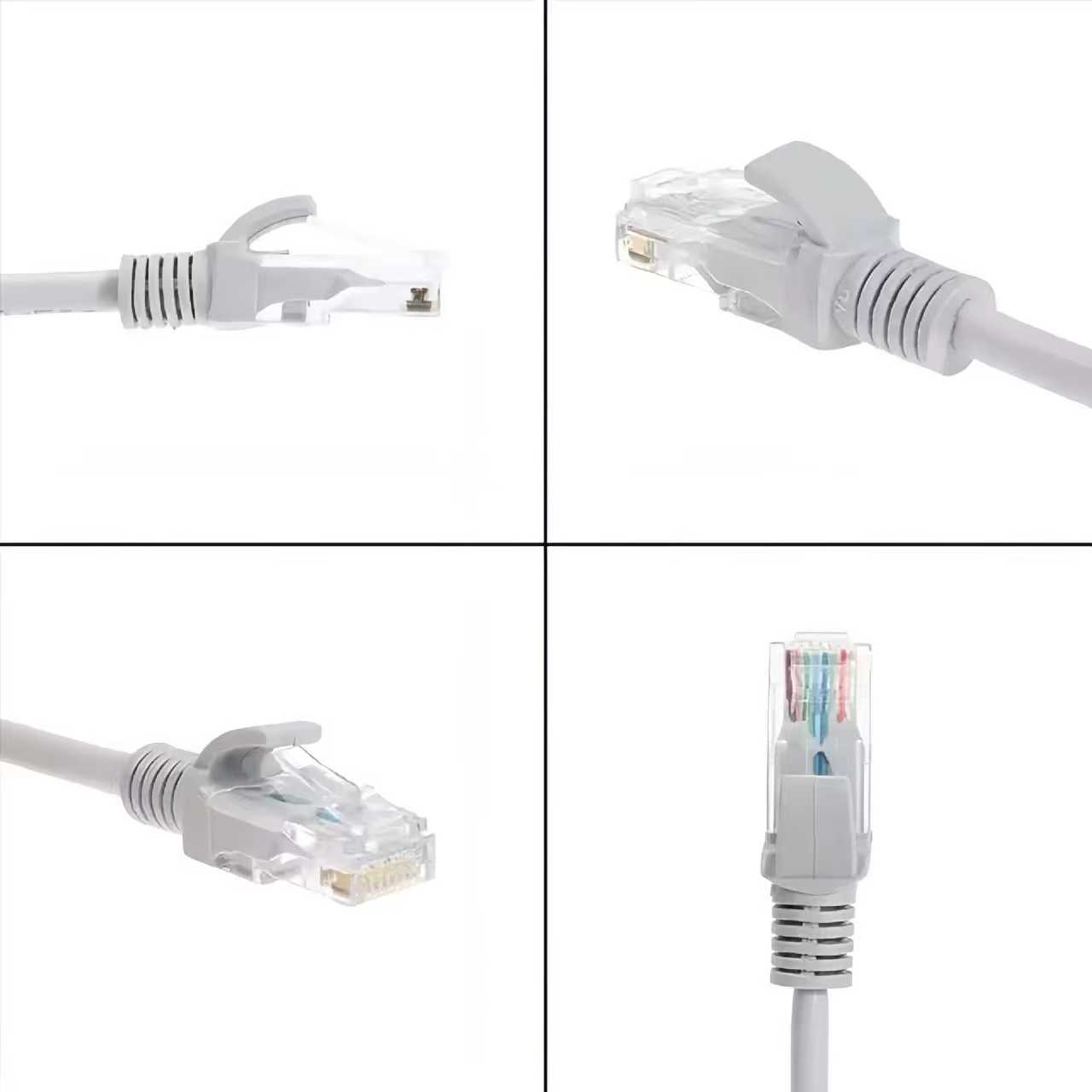 Denixi CAT5 5E Local Area Network Cable for Indoor Use - 5 Meters (RJ45 Connector) - WiFi Extender and Computer Connection Cable