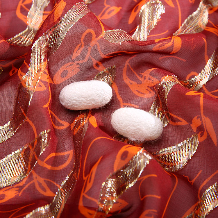 Шелковый жаккард с люрексом (Pure Silk)