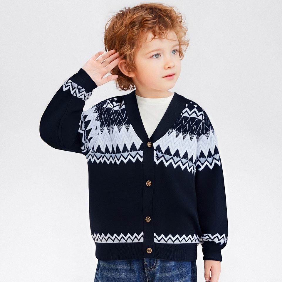 Kids V-Neck Knit Cardigan